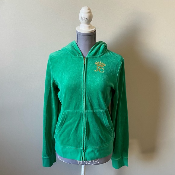 Juicy Couture Tops Juicy Couture Kelly Green Y2k Velour Zip Up